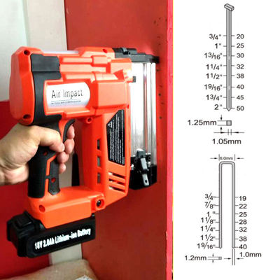 Βιομηχανική ποιότητα 18V 18 Ga Staple Li μπαταρία Cordless ξύλινη Nailer ισχυρή και ισχυρή