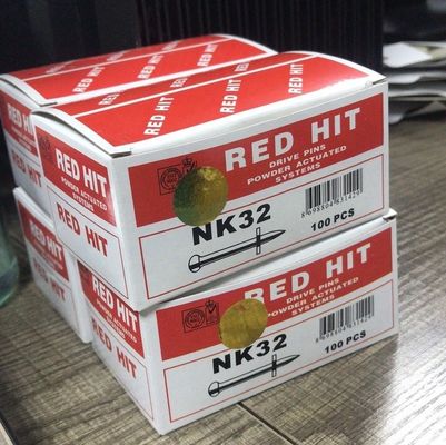 Σιδηρουργικά καρφιά RED HIT 6.8*11 Φορτία ισχύος και καρφίτσες κίνησης NK32 με επίπεδο στυλ κεφαλιού