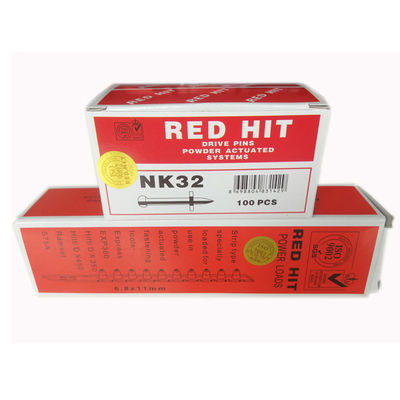 Συμπληρωματικά φλάουτα RED HIT Ζυγισμένα ατσάλινα συσσωρευτικά σκυροδέματα οδήγησης σκυροδέματα πυροβολισμού καρφιά