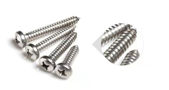 Στροφές αυτοτρύπανσης ISO Standard Pan Head σε ανοξείδωτο χάλυβα 304 με οδηγό Phillips