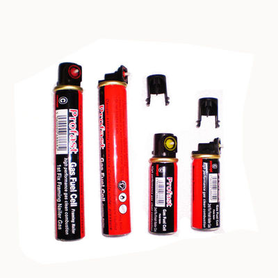 Ονομαστική χωρητικότητα 40g/80ml Κυττάρα καυσίμου αερίου για το πλαίσιο Nail Gun μήκος/διάμετρος 31,5/165mm