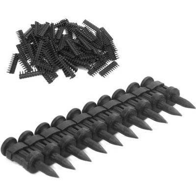 Μαύρο φινίρισμα ISO Standard Carbon Steel Flat Gas Drive Pins για κατασκευές κτιρίων Smooth Shank Type 6.3MM