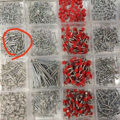 Μεταλλικό πλυντήριο 9.5mm 3/4 'Τραμβάκι καρφιά 19mm για TT Market Διαμέτρου κεφαλιού 3.7mm