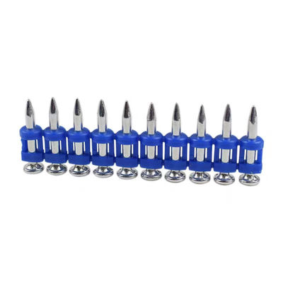 GB Standard Flat Head Plastic Strip Nails for Concrete Gas Σιδηρουργικά στριμμένα καρφιά από χάλυβα