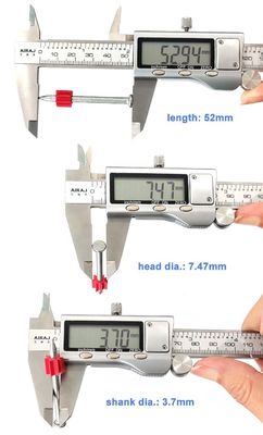 PD52 52mm Steel Head Drive Pin για σκυροδέματα για τοποθέτηση καρφιών σε πυροβολισμούς με σκόνη