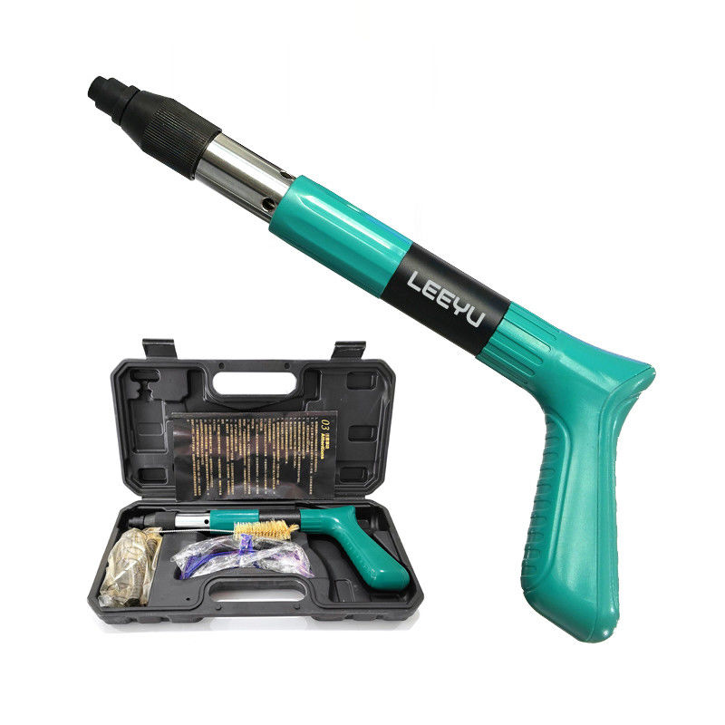 Πράσινο Mini Steel Nail Gun 4 Γυαλιές Δύναμη ρυθμιζόμενη για το ταβάνι για μέγιστο μήκος καρφιού 2in