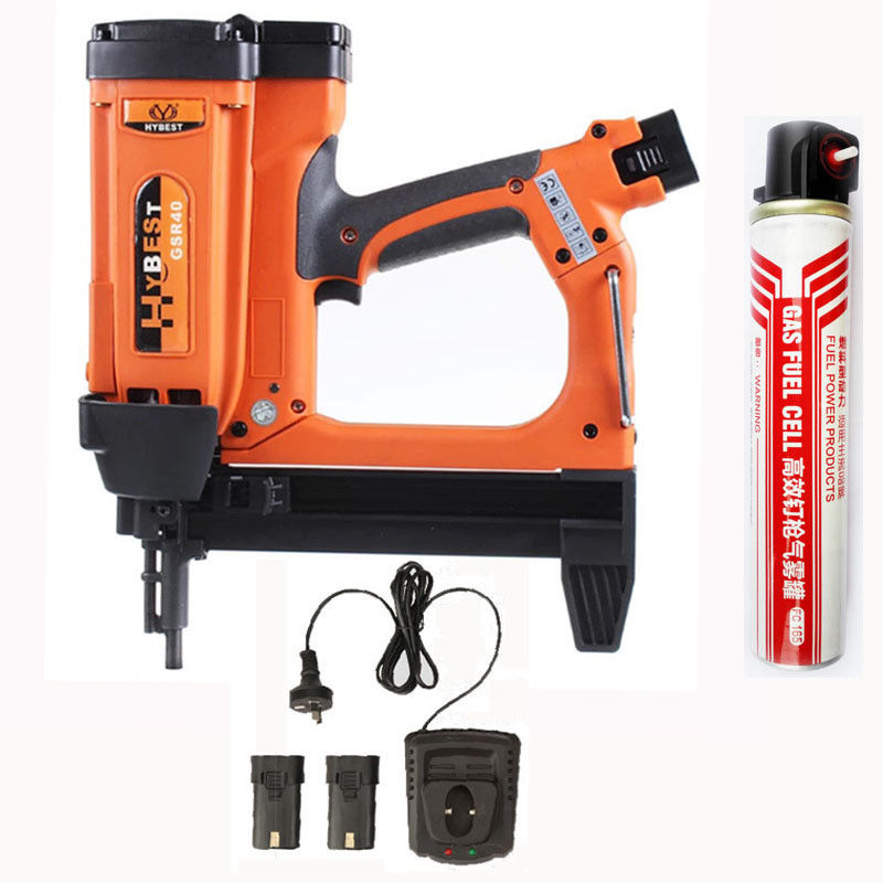 455 * 388 * 110mm Διάσταση Ηλεκτρική ασύρματη αέρια Nailer για σκυρόδεμα Min μήκος καρφί 5/8in