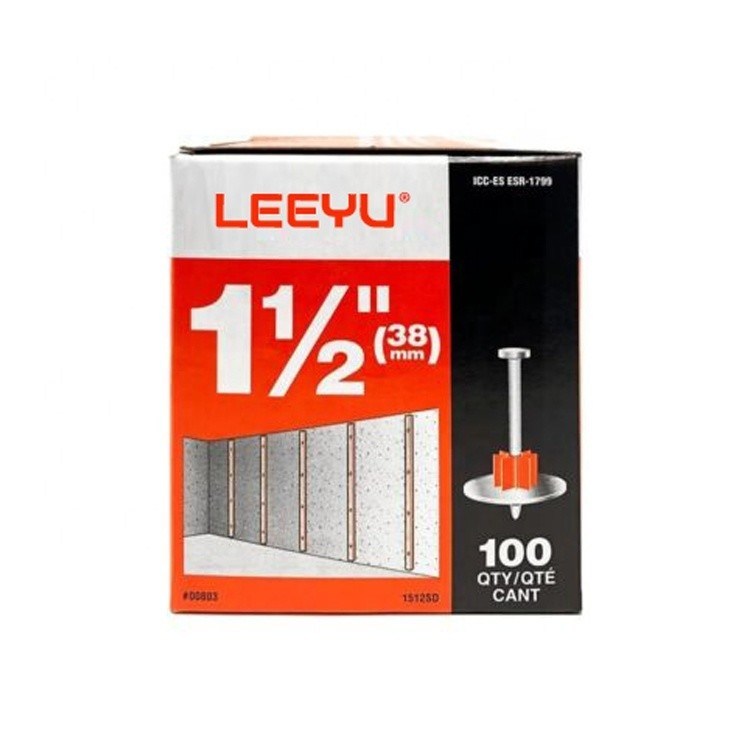 Ζυγισμένο 1-1 / 2 ίντσες. / 38mm Drive Pin με πλυντήριο 100-Pack Point Cut Point Sharp Point