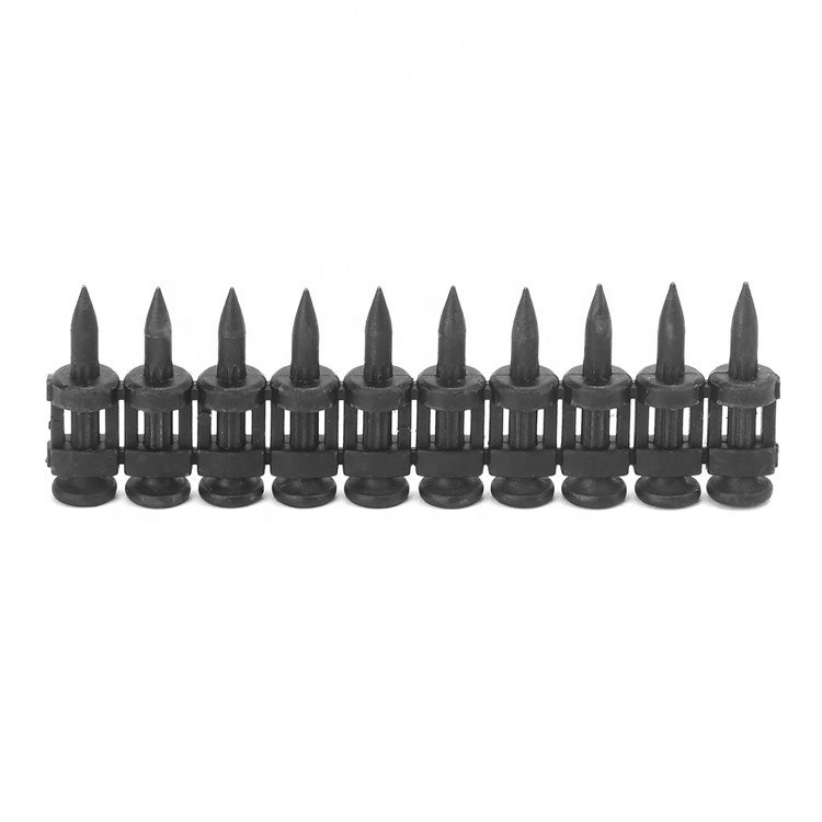 Μαύρο φινίρισμα ISO Standard Carbon Steel Flat Gas Drive Pins για κατασκευές κτιρίων Smooth Shank Type 6.3MM